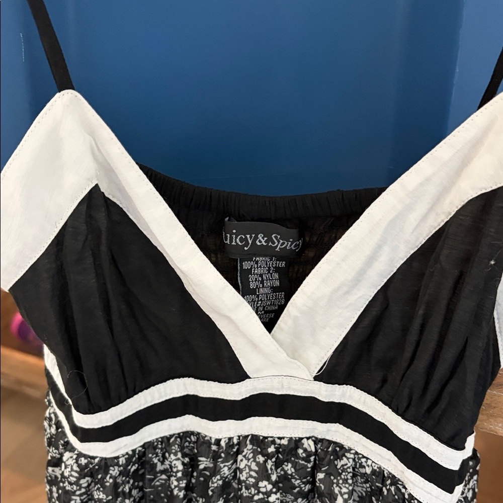 Juicy & Spicy Black and White Floral Dress